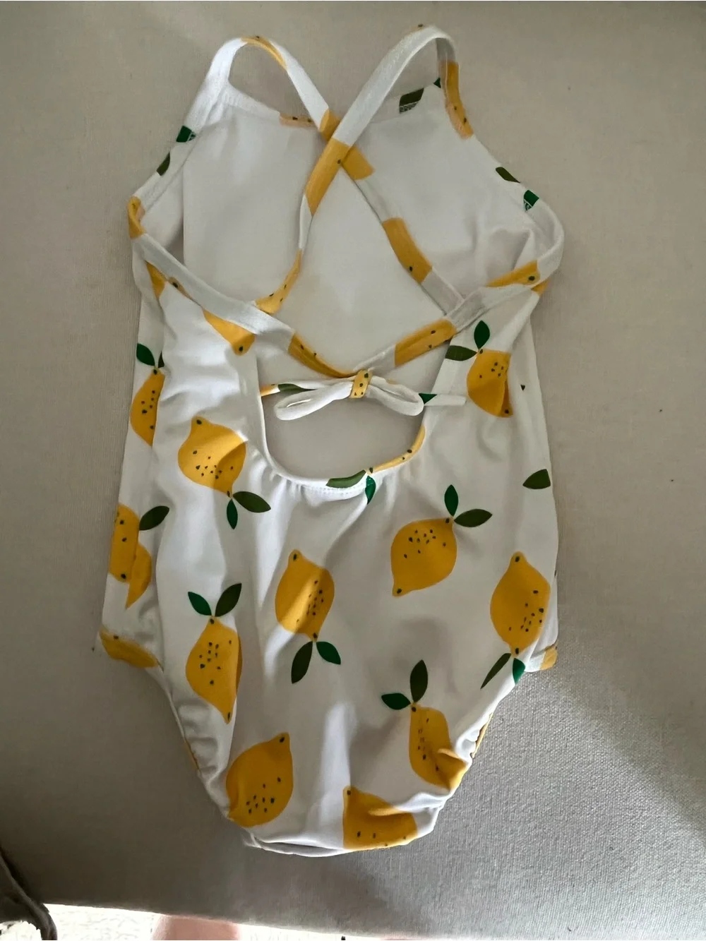 Hanna Andersson lemon bathing suit 2t